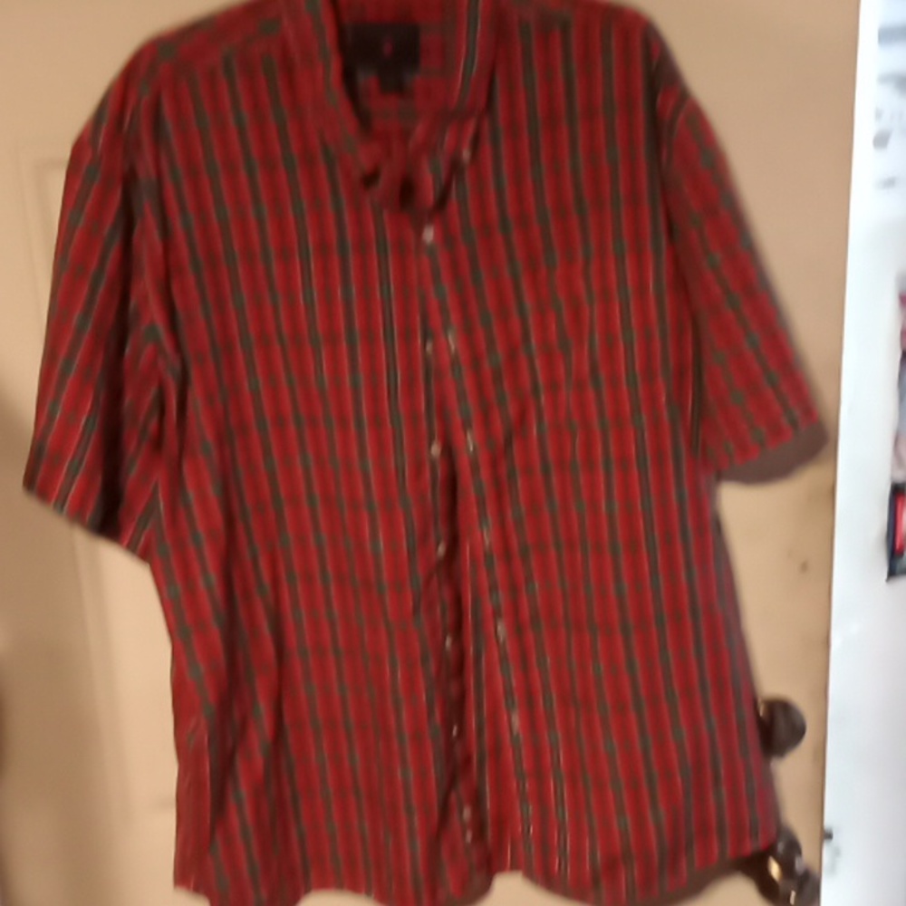 Mens saddlebred short sleeve button multicolor XXL
